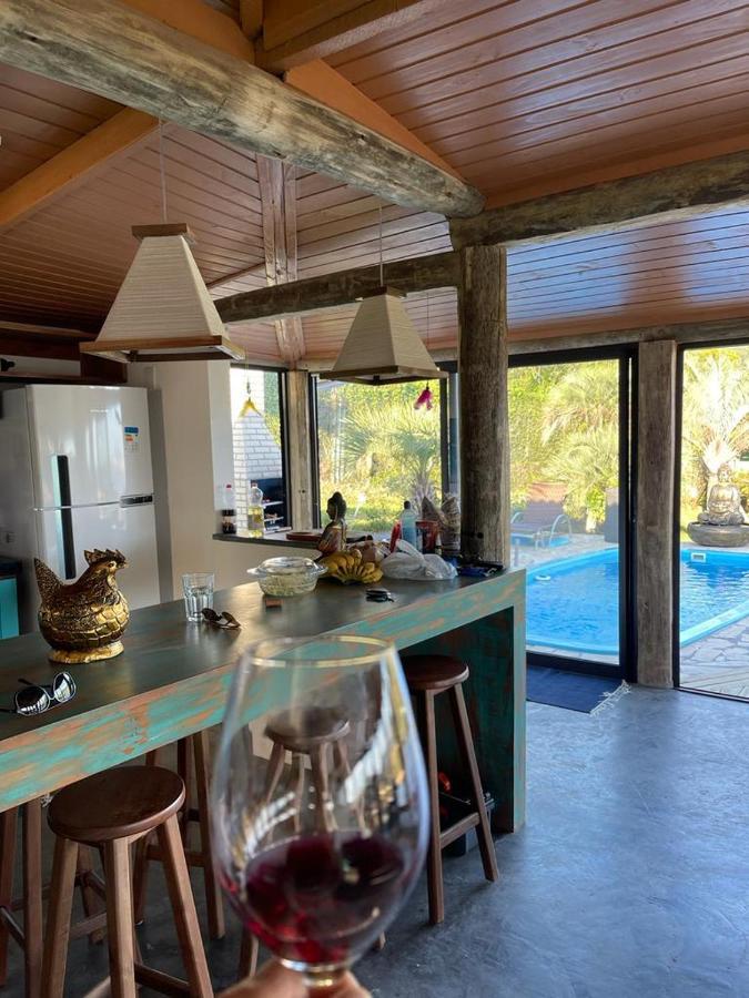 Villa Santorini Praia do Rosa com piscina e jacuzzi Esterno foto