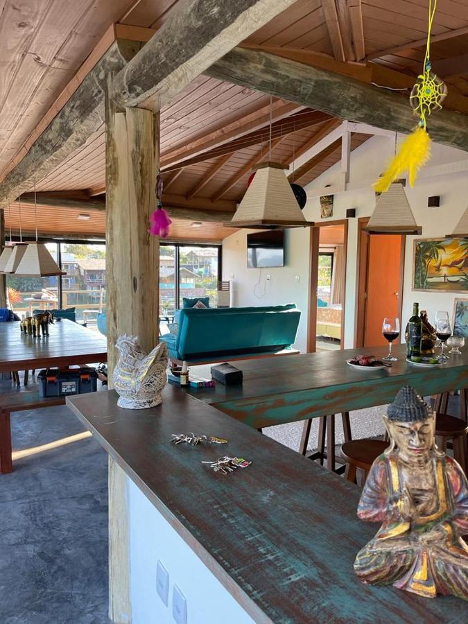 Villa Santorini Praia do Rosa com piscina e jacuzzi Esterno foto